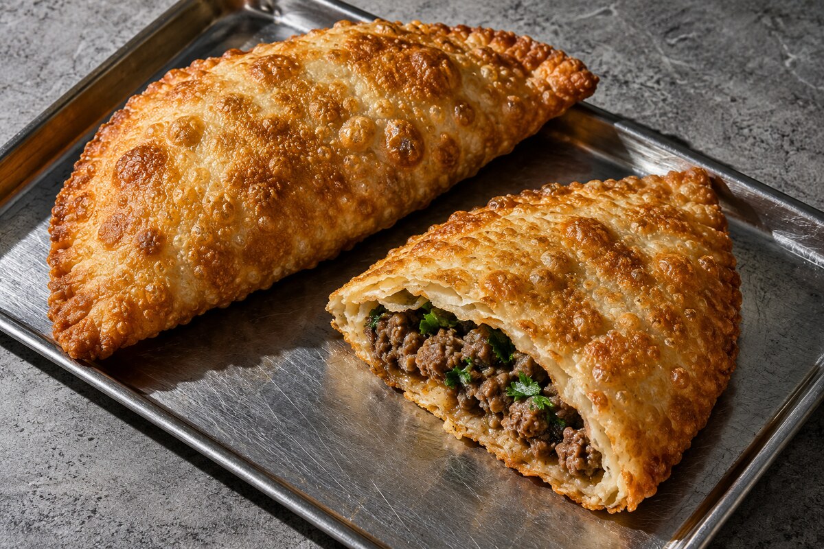 Чебуреки с говядиной и кинзой