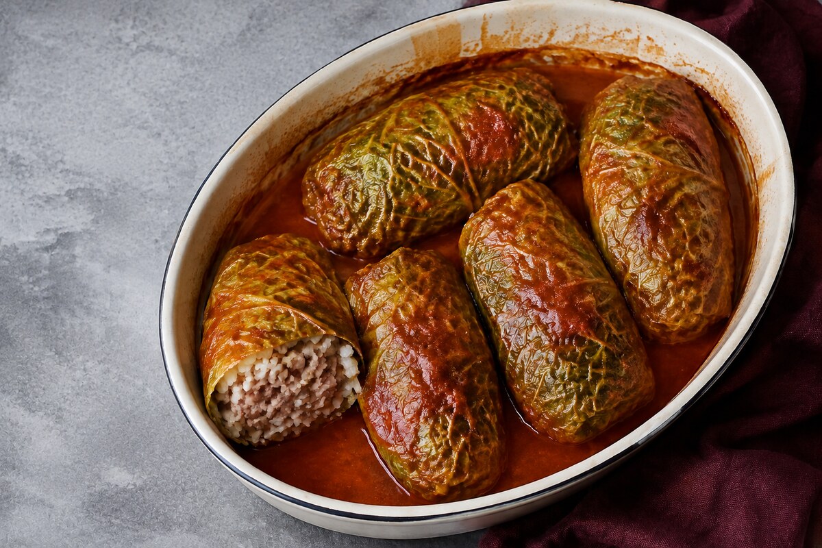 Голубцы из савойской капусты с индейкой