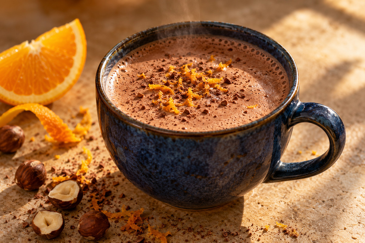 Какао с фундуком и апельсином