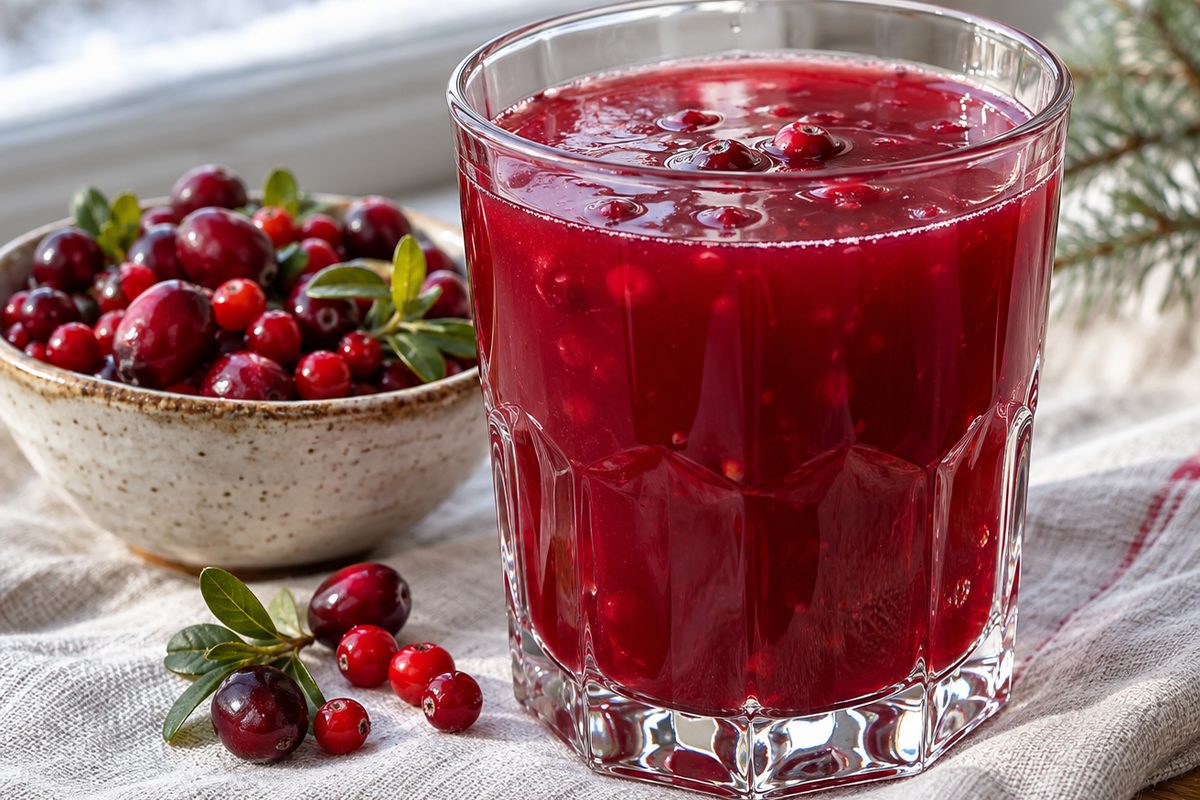 Кисель из клюквы и брусники