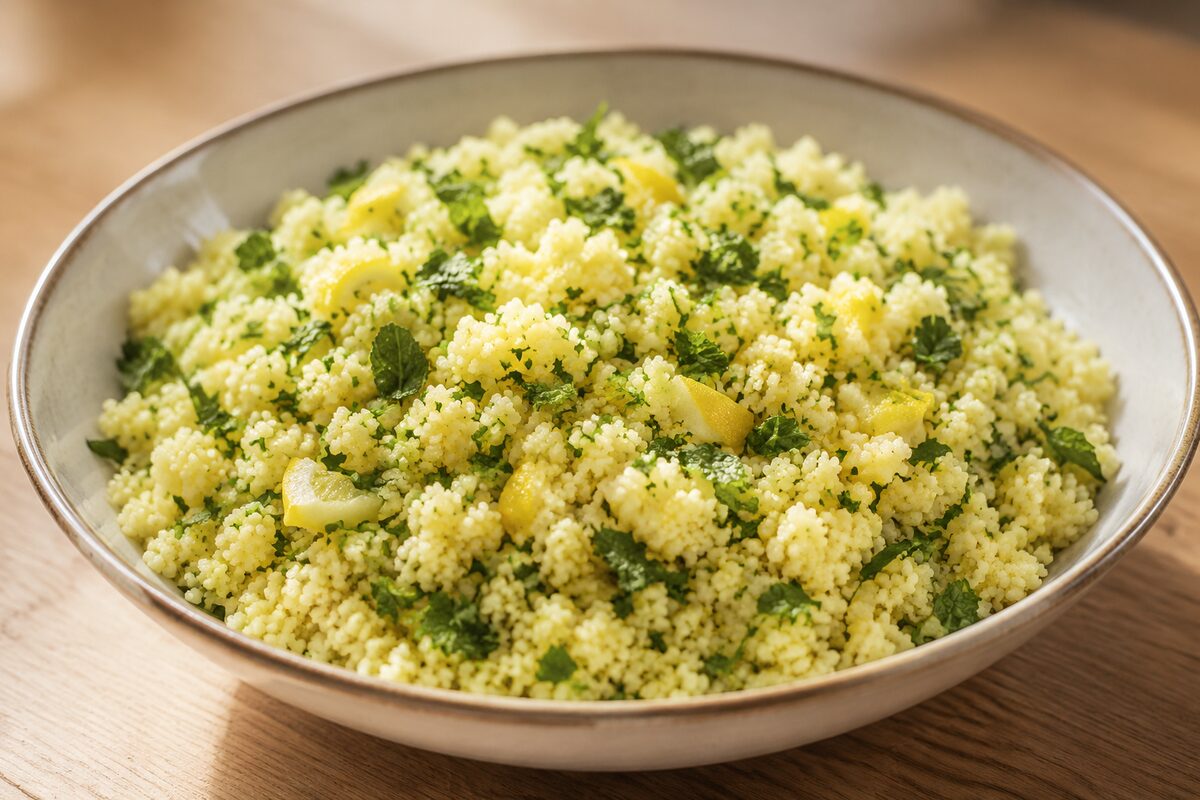 Кускус с зеленью и лимоном