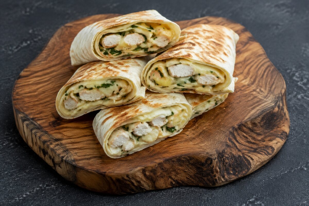 Лаваш с курицей и сыром