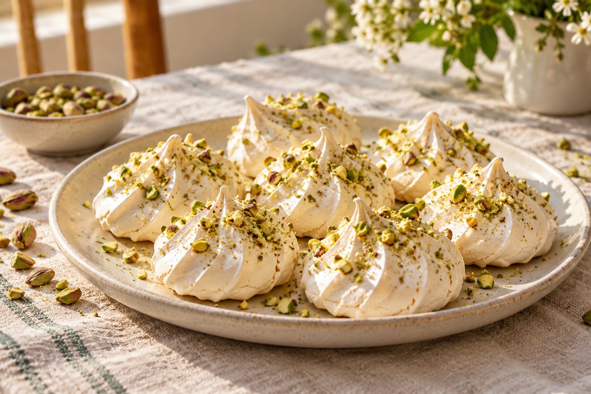 Меренги с фисташковой крошкой