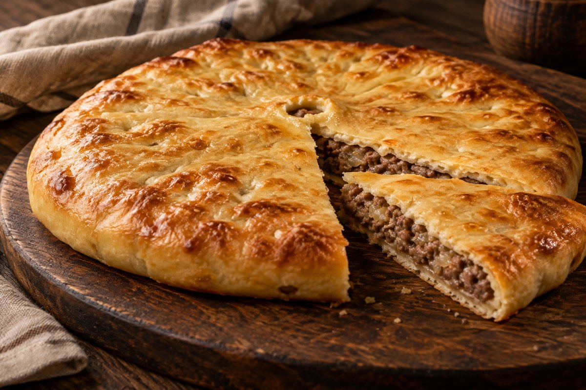 Осетинский пирог с мясом и луком