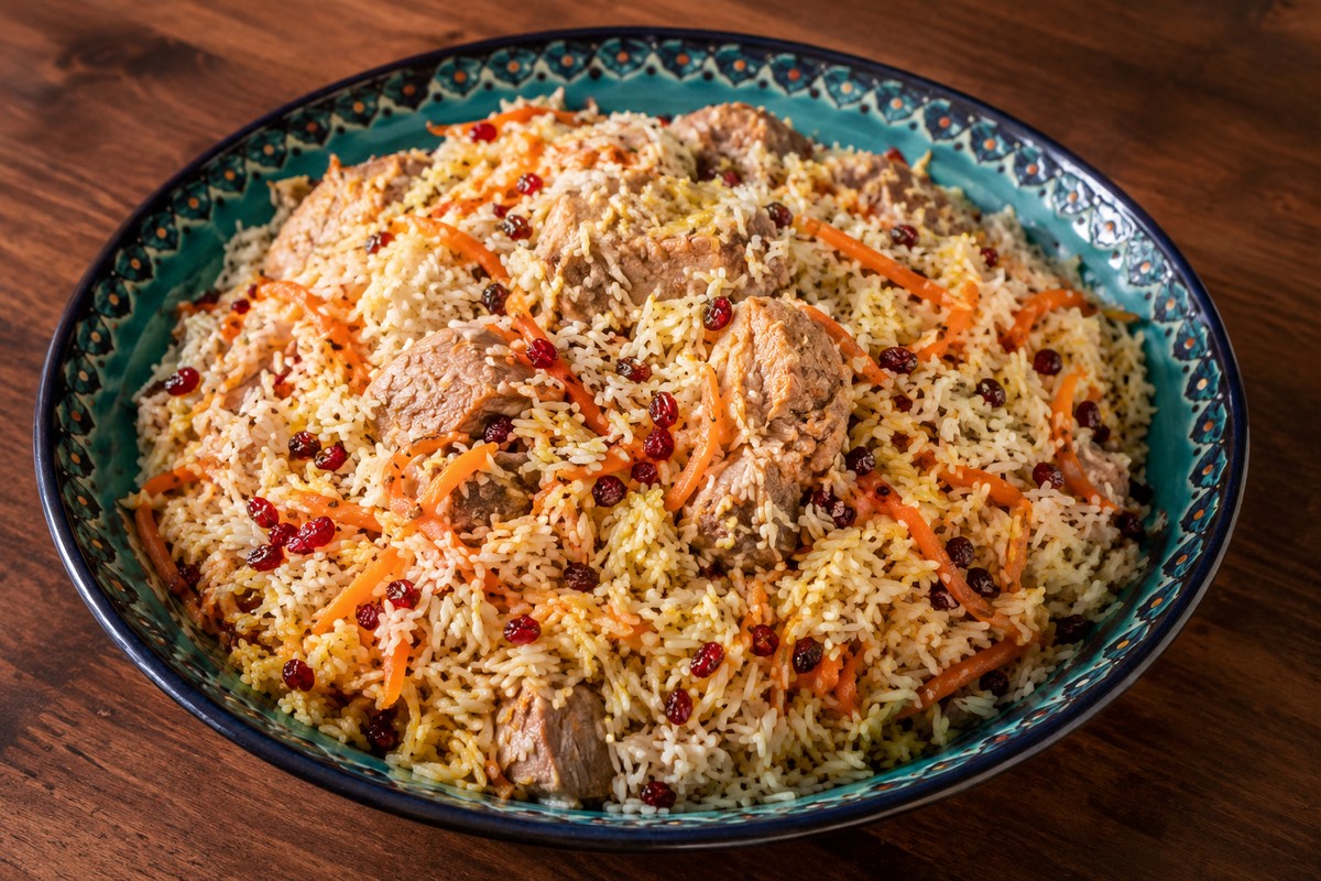 Плов с индейкой и барбарисом