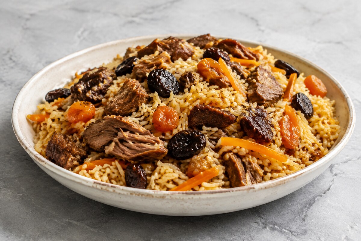Плов с уткой и сухофруктами