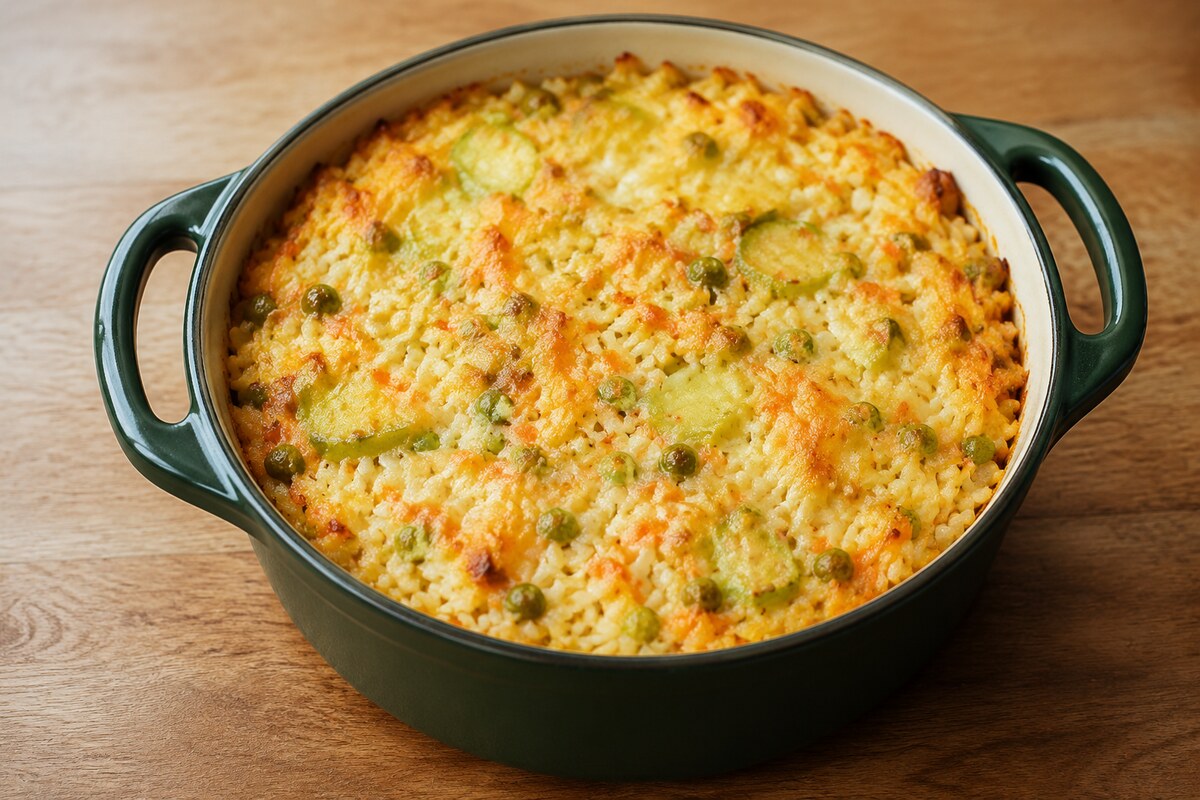Рисовая запеканка с овощами