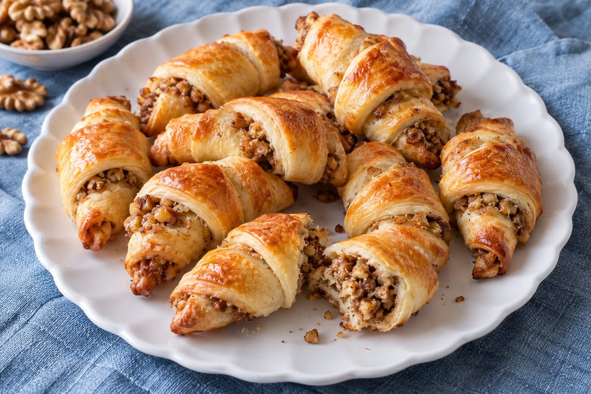 Рогалики с ореховой начинкой