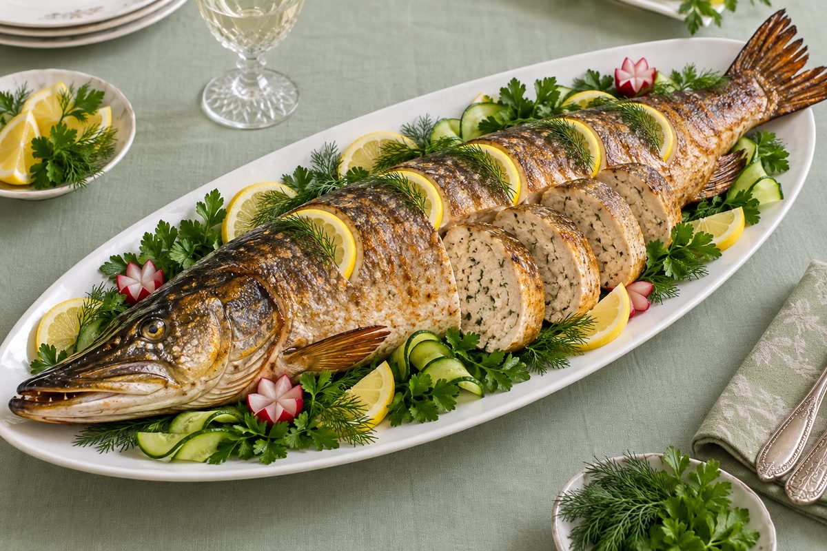 Щука, фаршированная целиком