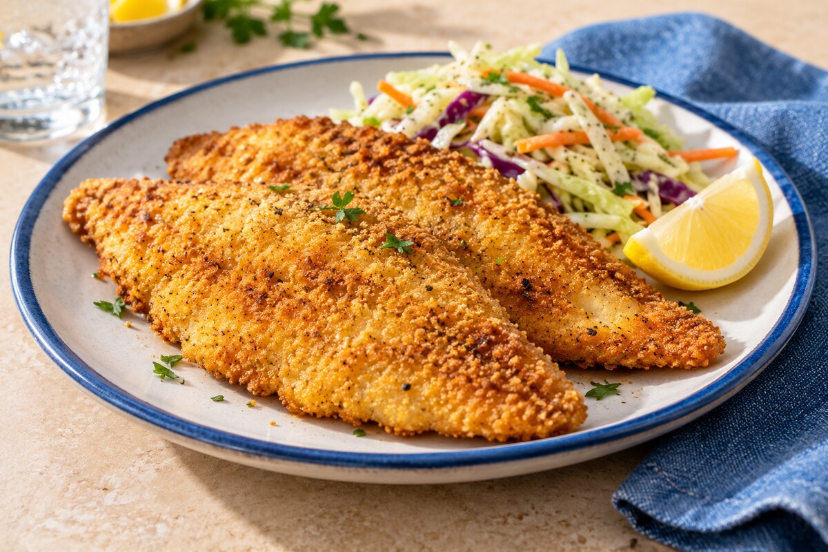 Тилапия в кукурузной панировке